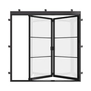 minimalist custom 2 panel bi fold glass door