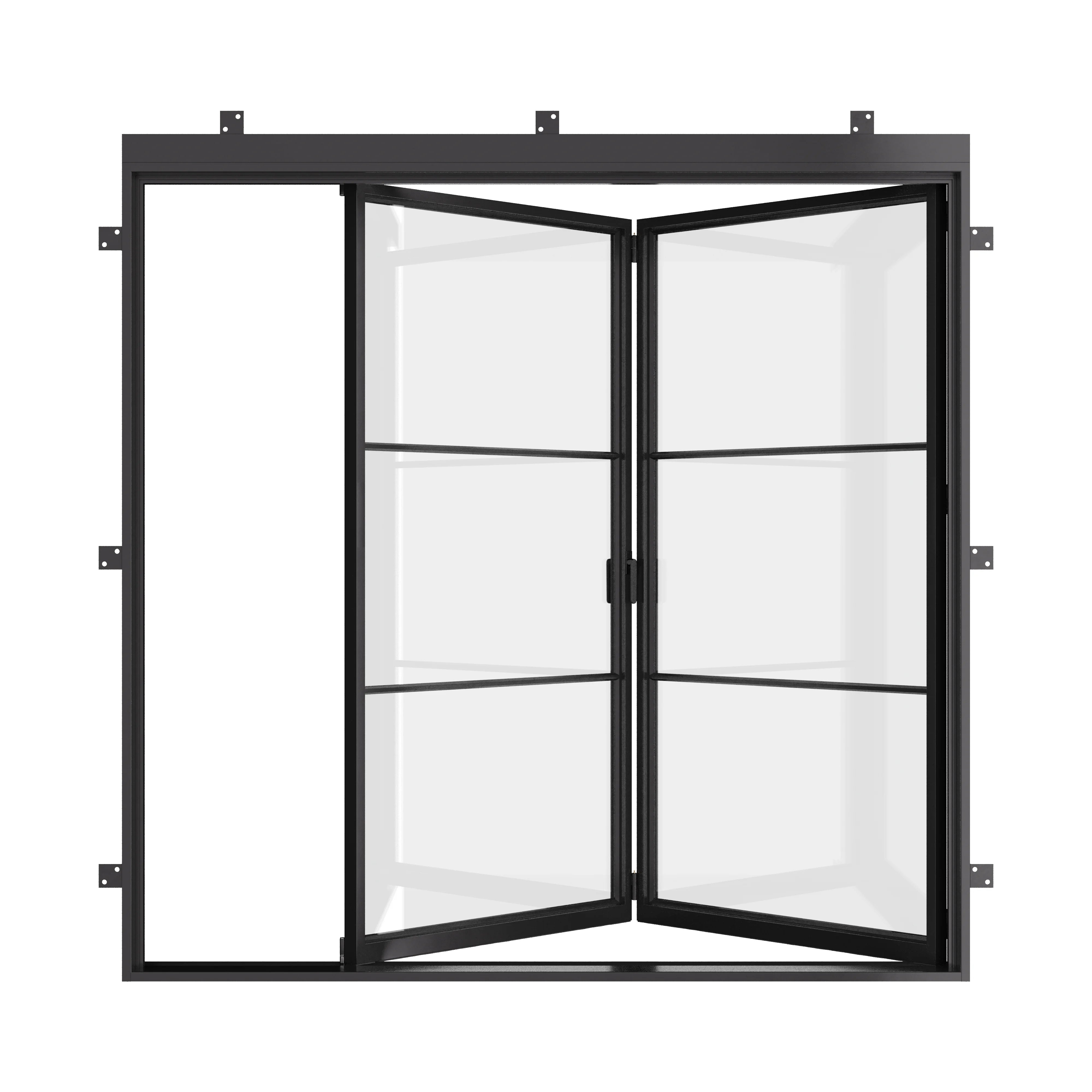 minimalist custom 2 panel bi fold glass door