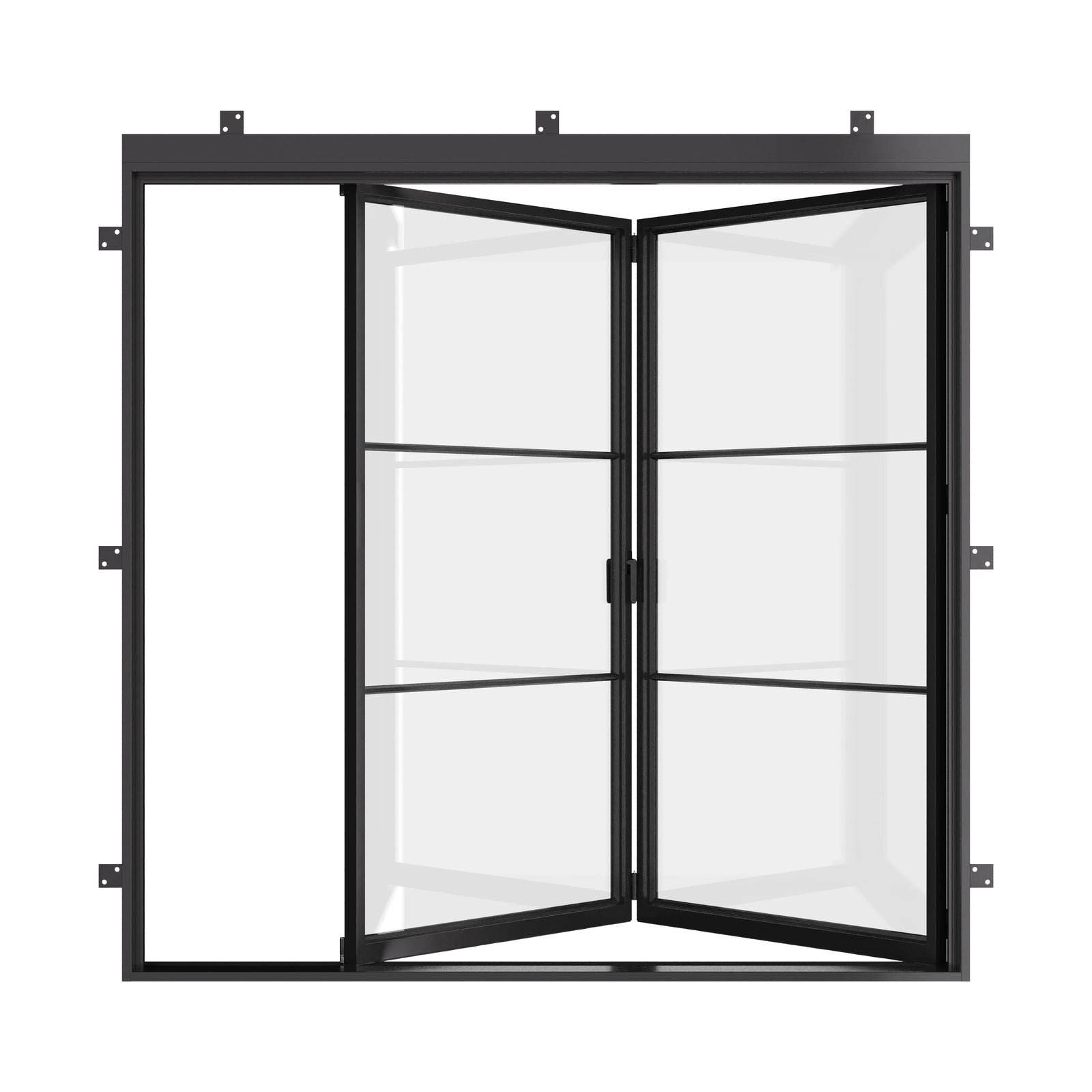 minimalist 2 panel bi fold glass door