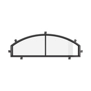 Air 4 custom arch top window in steel frame with curved architectural design