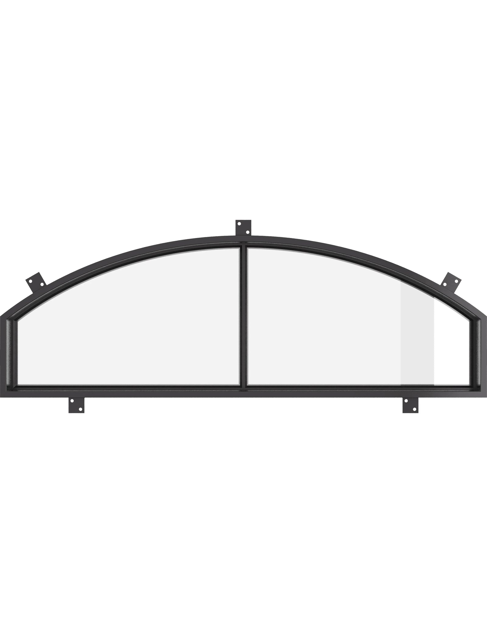 Air 4 custom arch top window in steel frame with curved architectural design