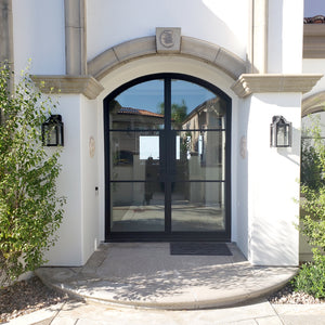 Arch Top Double Steel Entry Doors