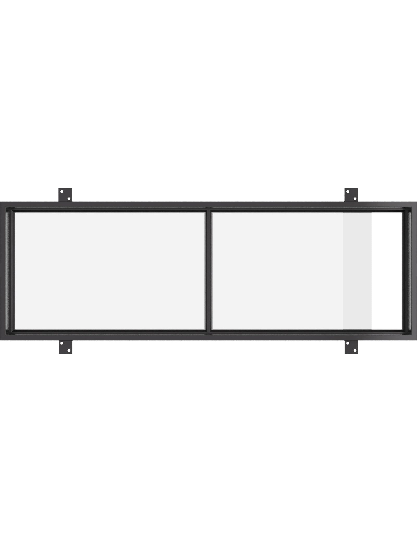Air 4 flat top exterior window in galvanized steel with dual pane glass