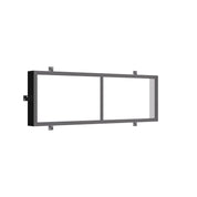 contemporary thermal break steel exterior door with top lite