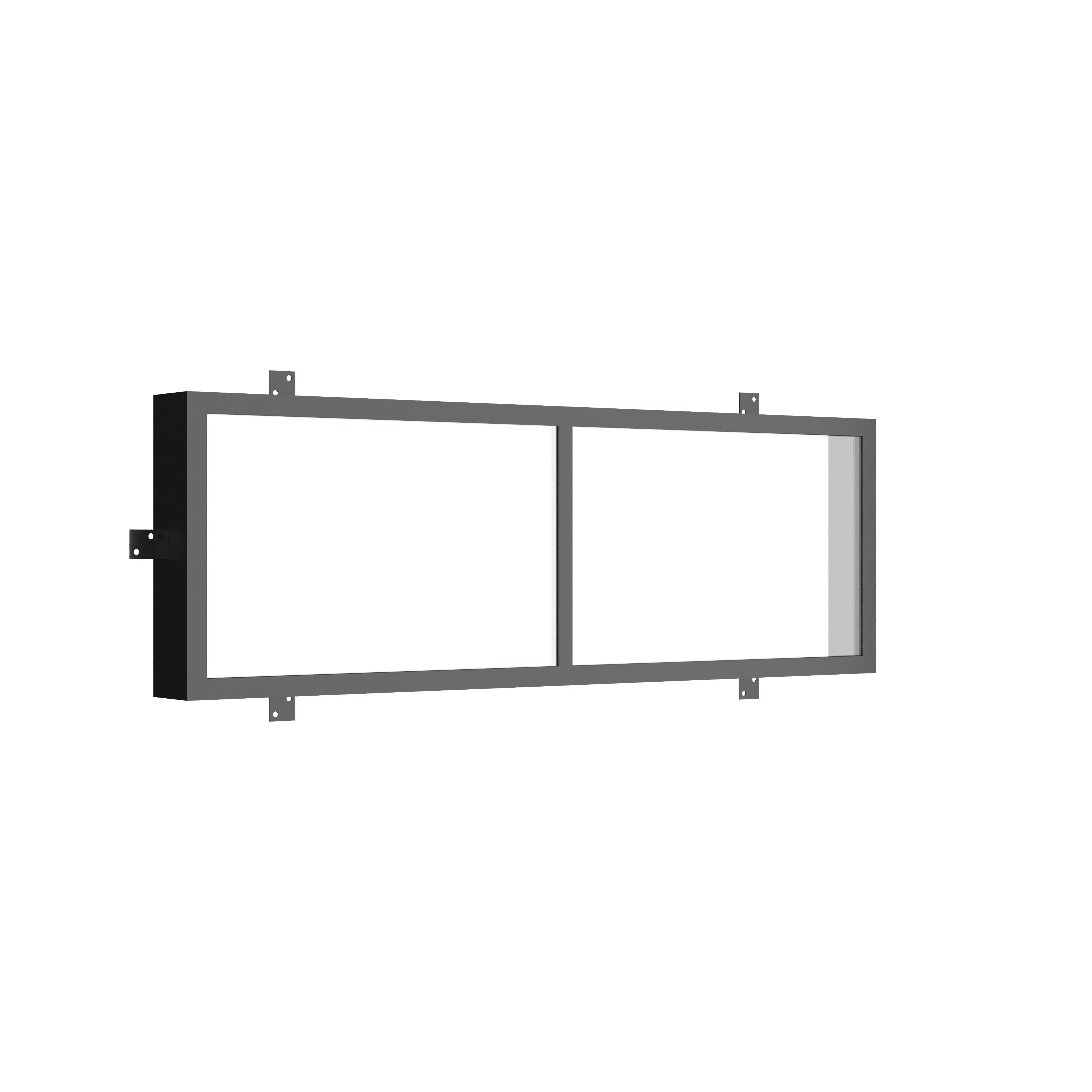 contemporary thermal break steel exterior door with top lite
