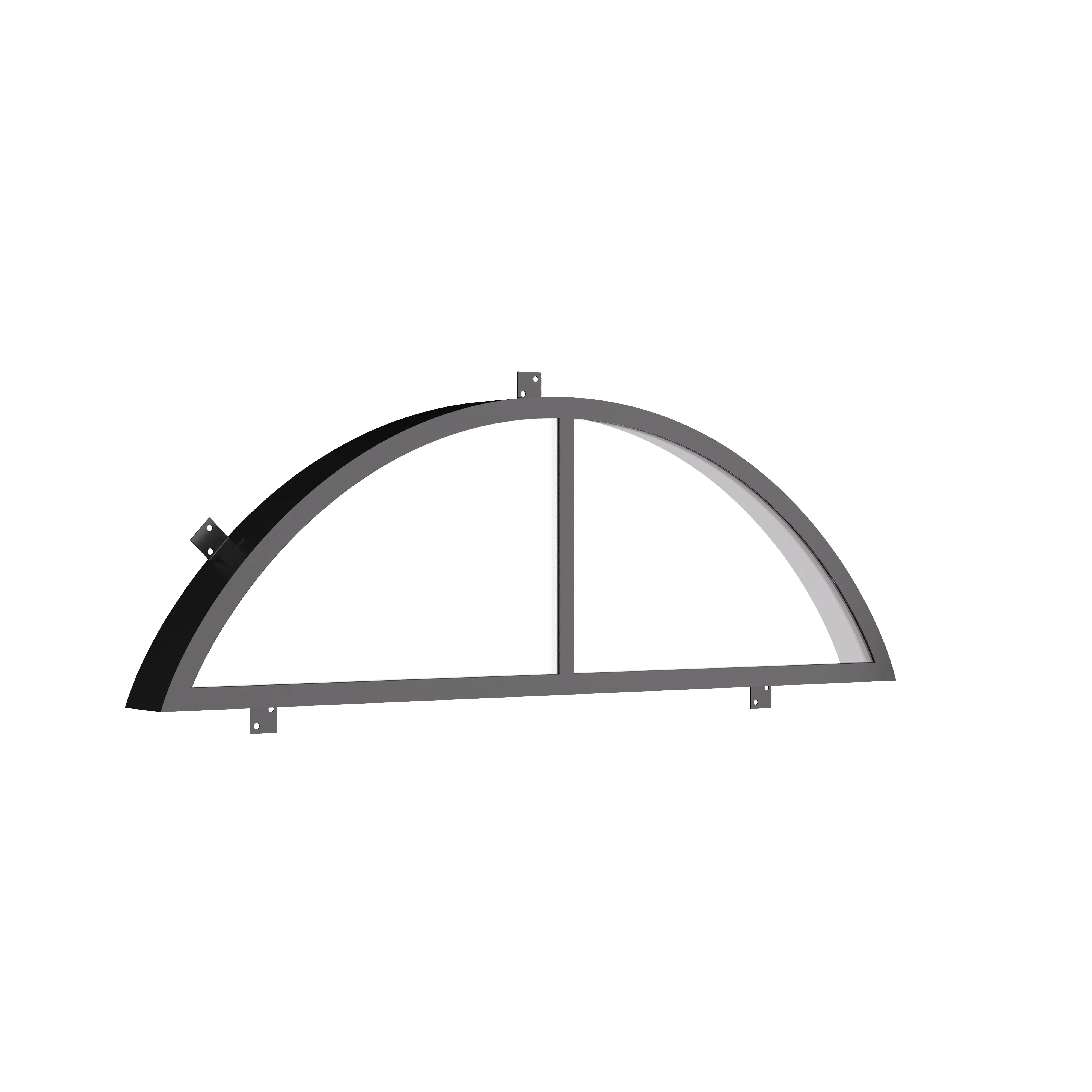 Air 4 entry door with full arch top glass panel in durable architectural steel