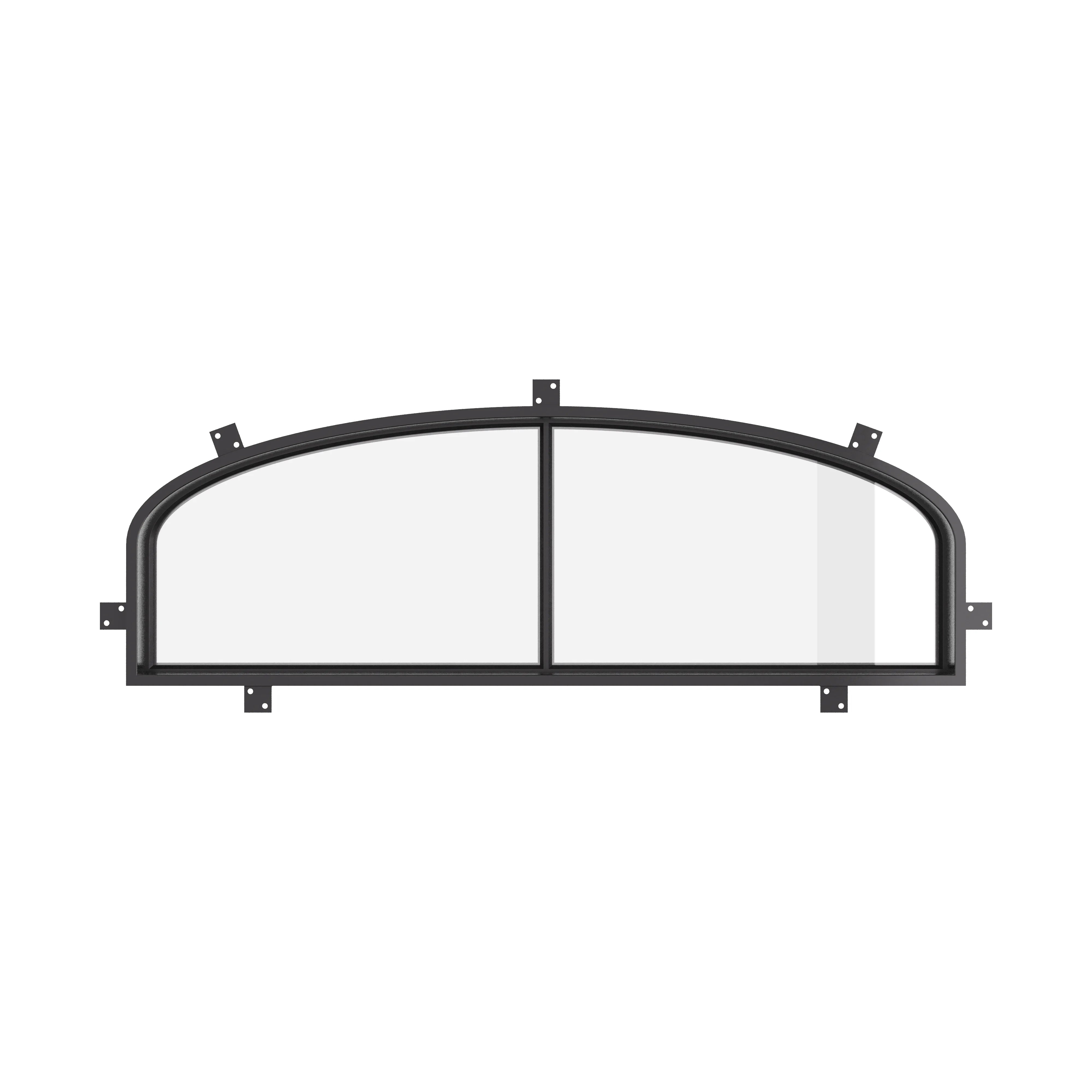 Air 4 mini arch top steel window with curved profile for exterior openings