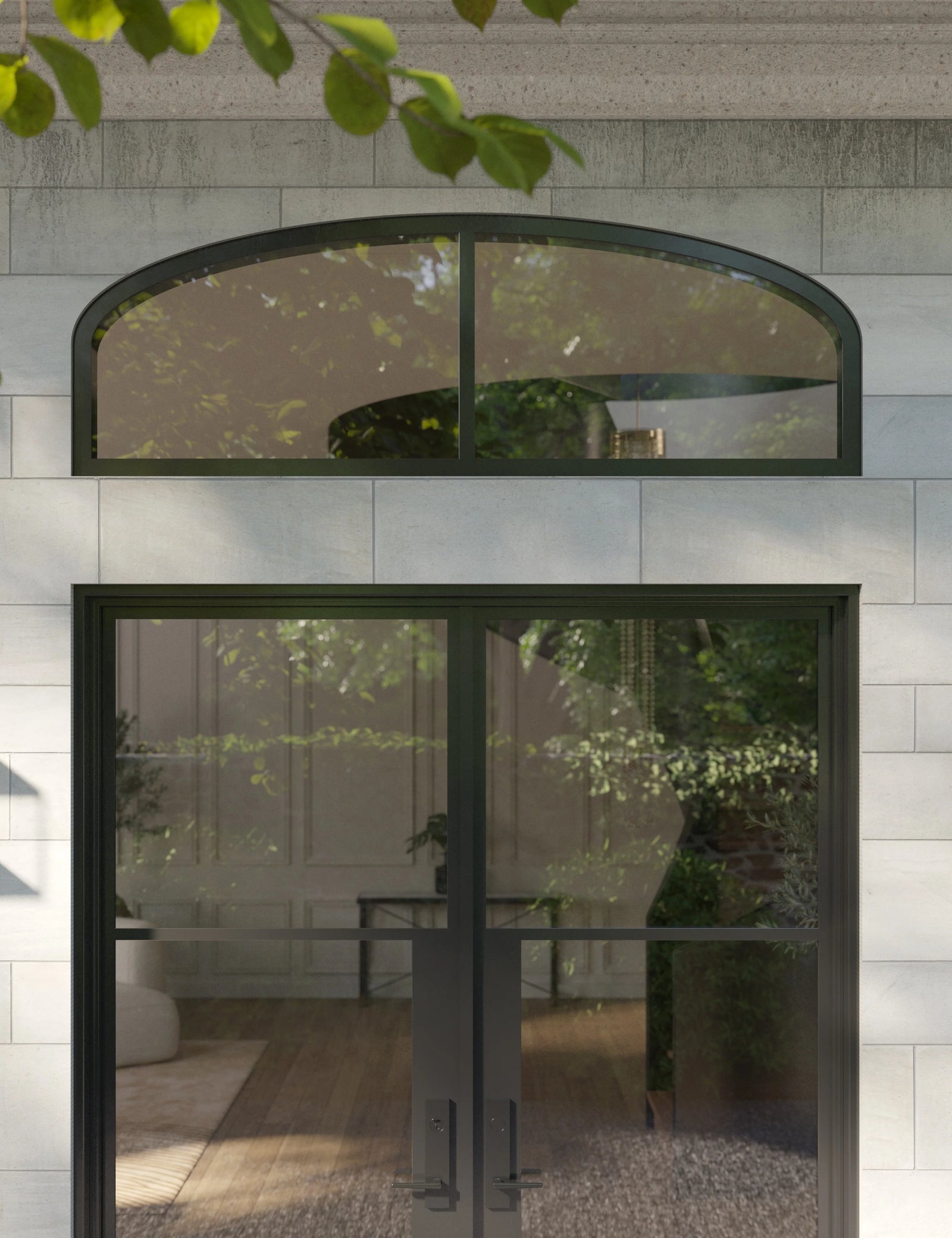 Air 4 curved mini arch window with slim frame and tempered glass