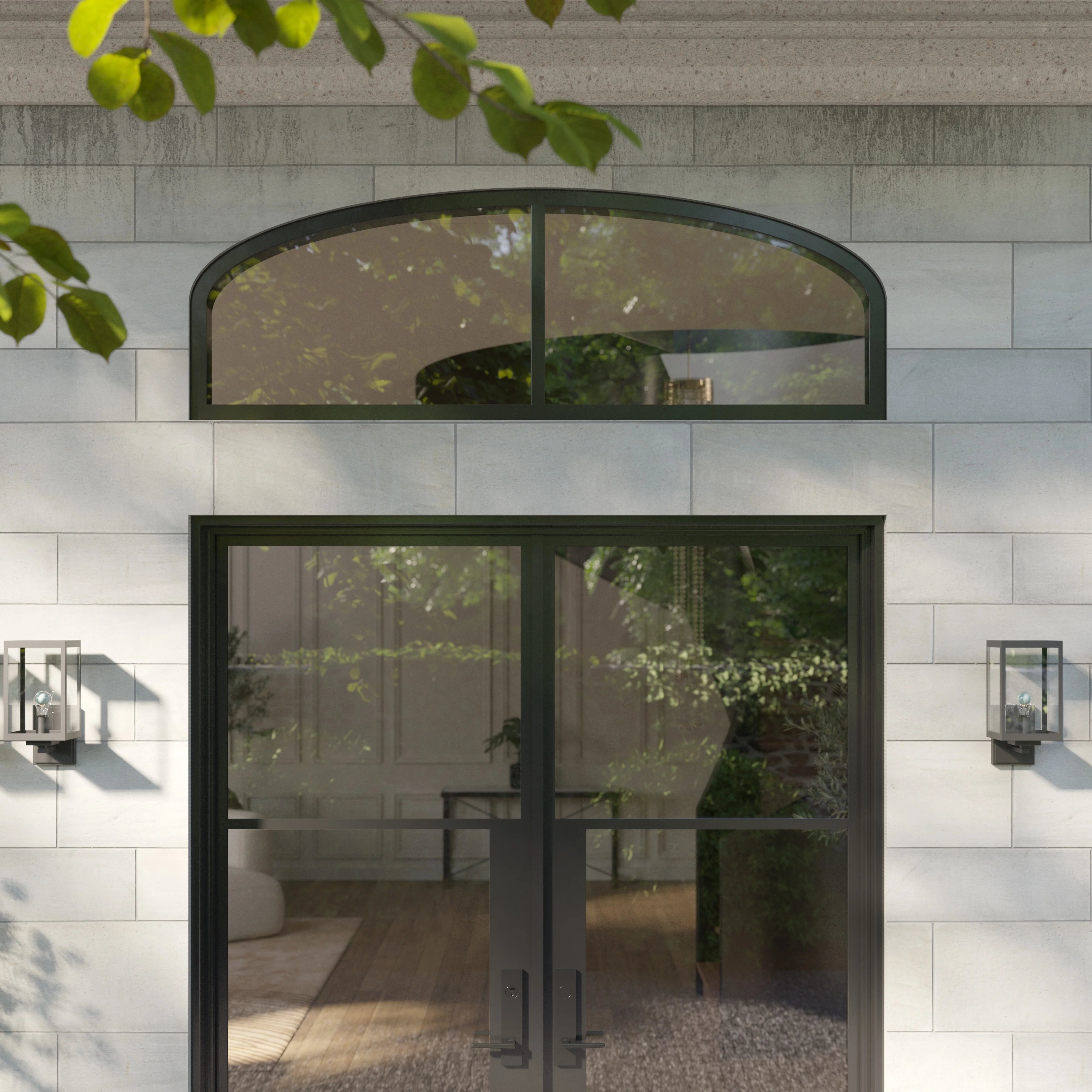 Air 4 curved mini arch window with slim frame and tempered glass