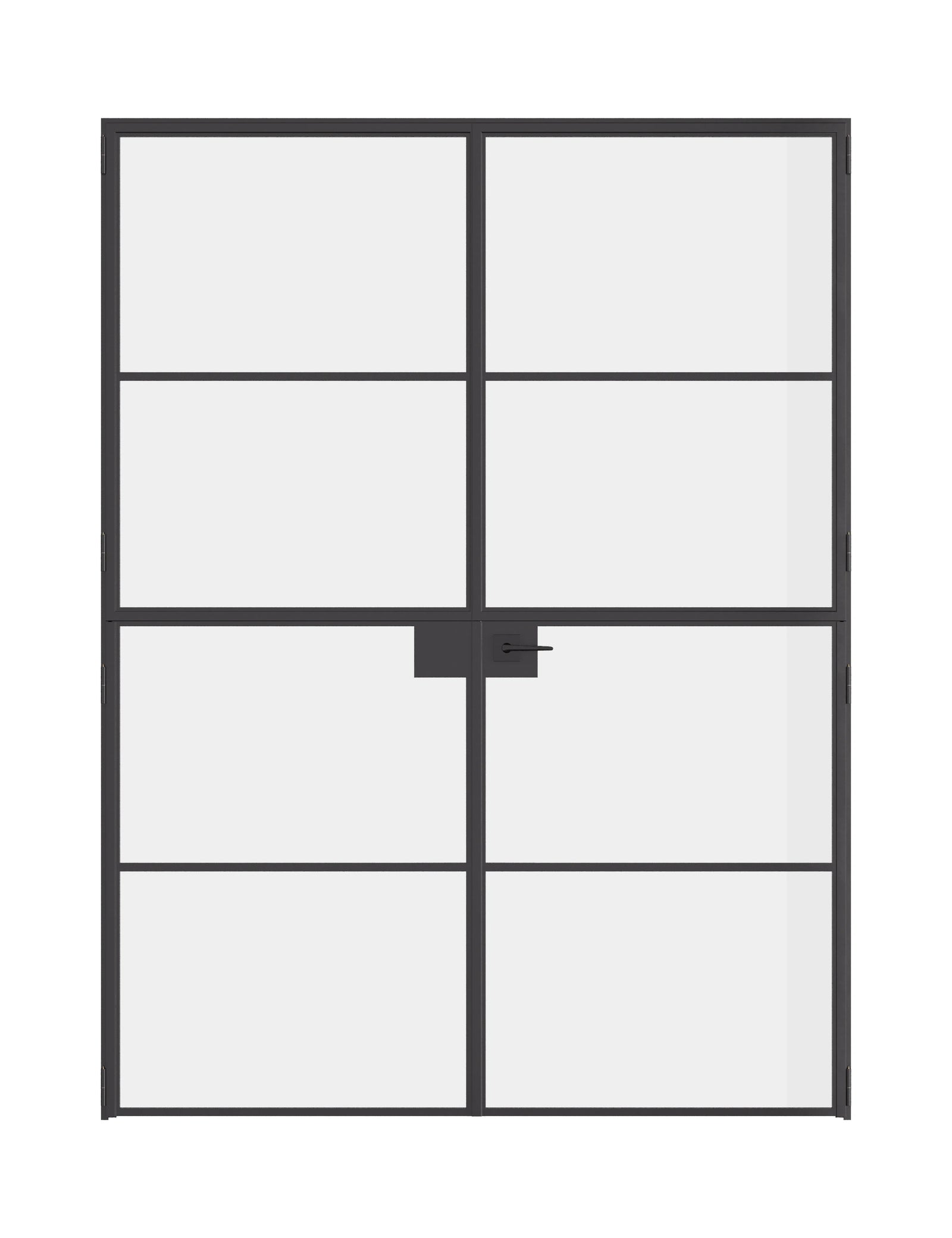 Air 4 double Dutch flat doors in strong steel with split design and slim profiles