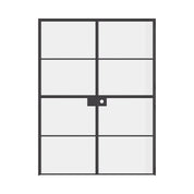Air 4 split double doors in hot-rolled OTTOSTUMM steel with clean geometric layout