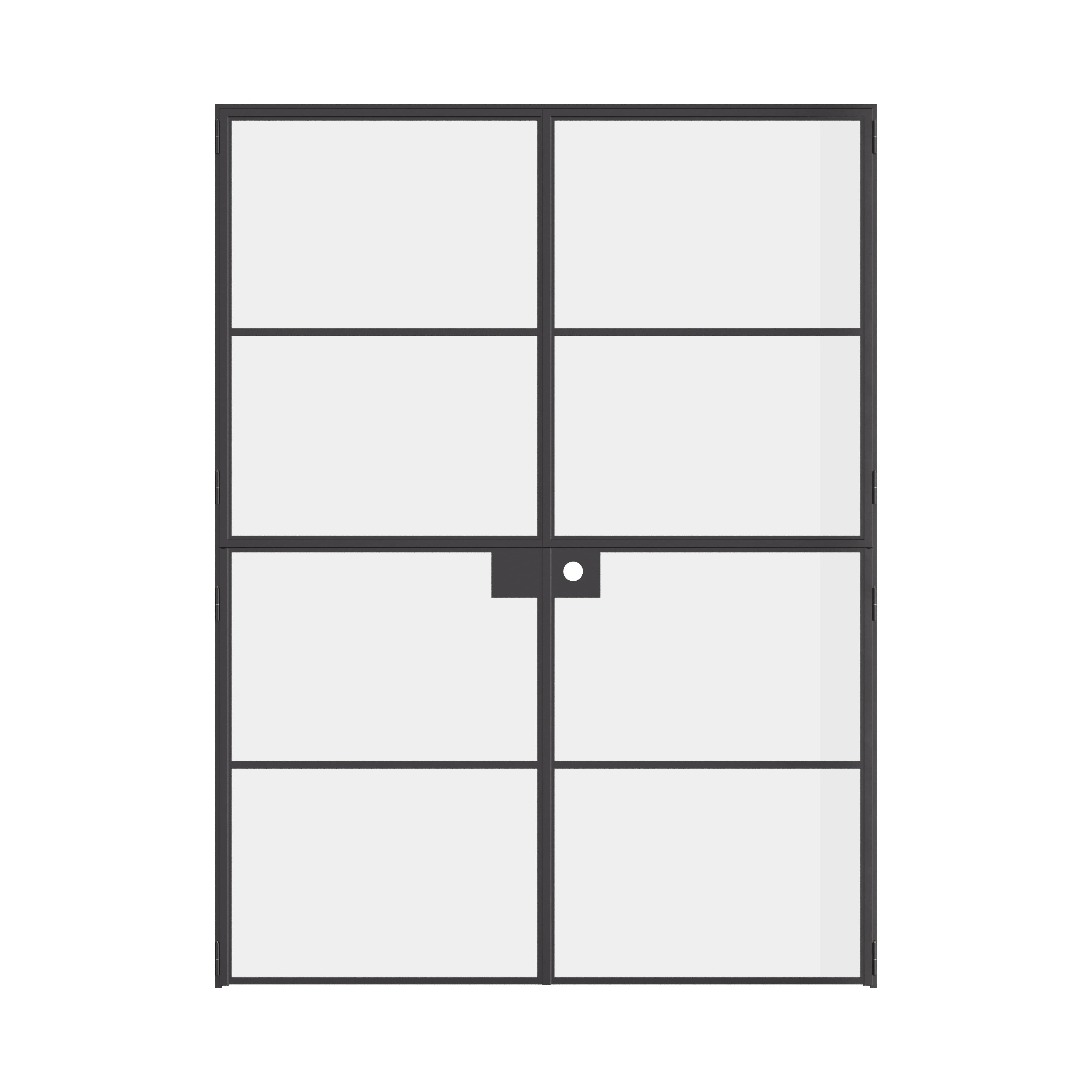 Air 4 split double doors in hot-rolled OTTOSTUMM steel with clean geometric layout