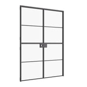 Air 4 double Dutch interior doors with horizontal divide and sleek black steel frame