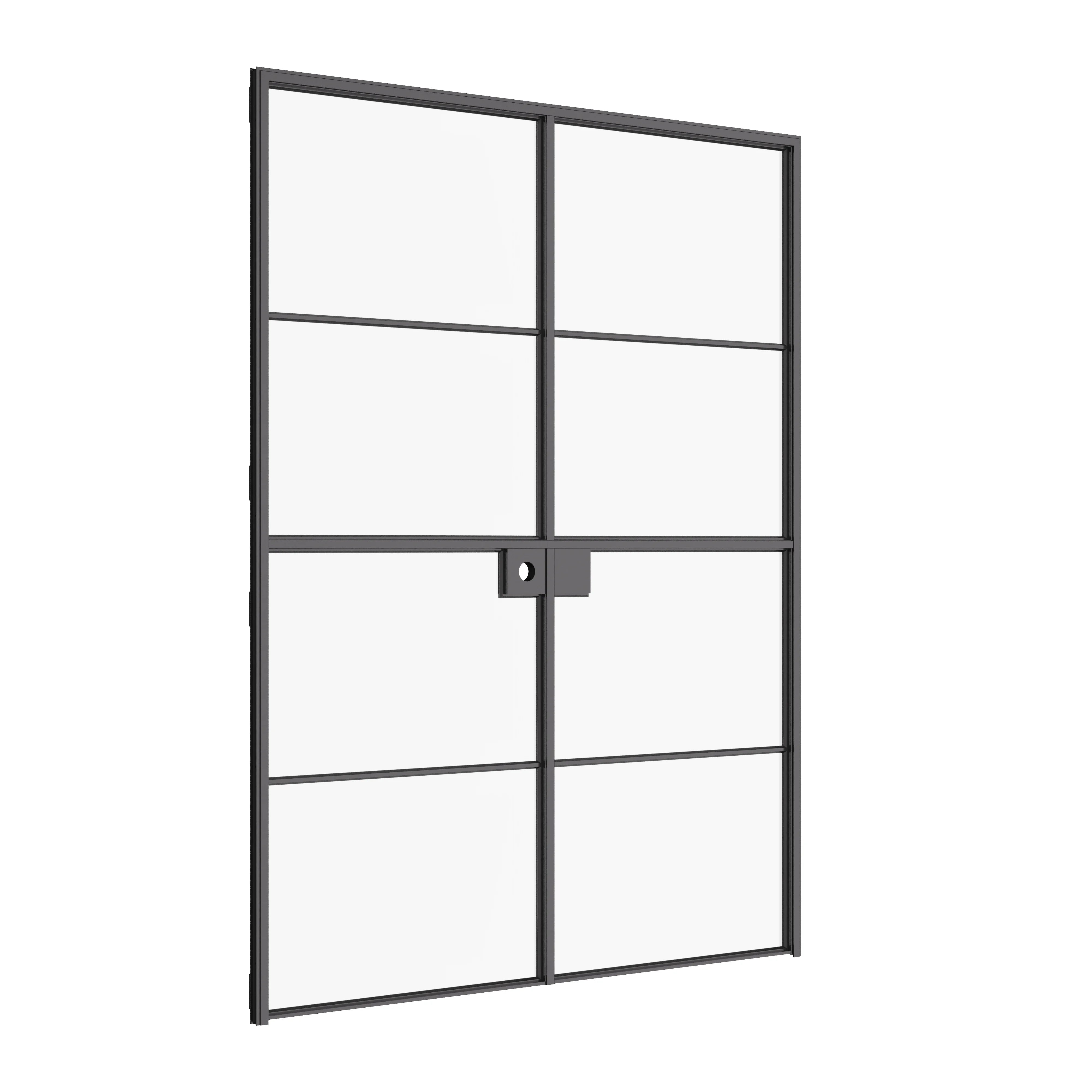 Air 4 double Dutch interior doors with horizontal divide and sleek black steel frame