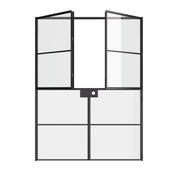 Air 4 modular Dutch double door set in solid OTTOSTUMM steel with narrow muntins