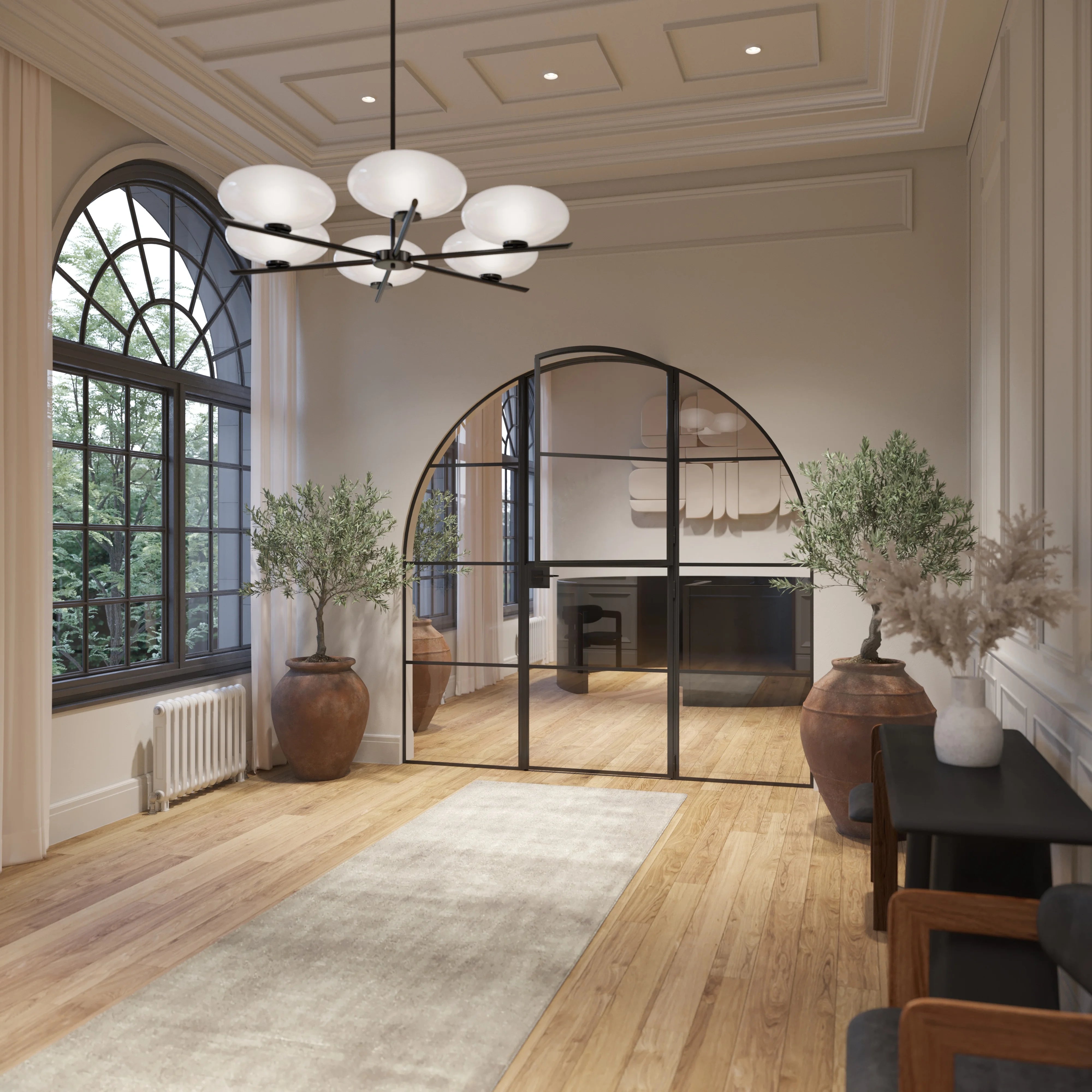 Air 4 full arch Dutch door with side windows and slim sightlines