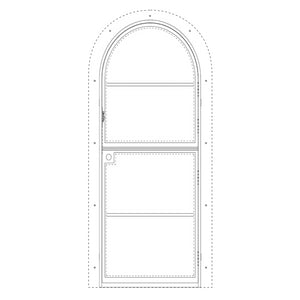 Full Arch Steel Dutch Door CAD