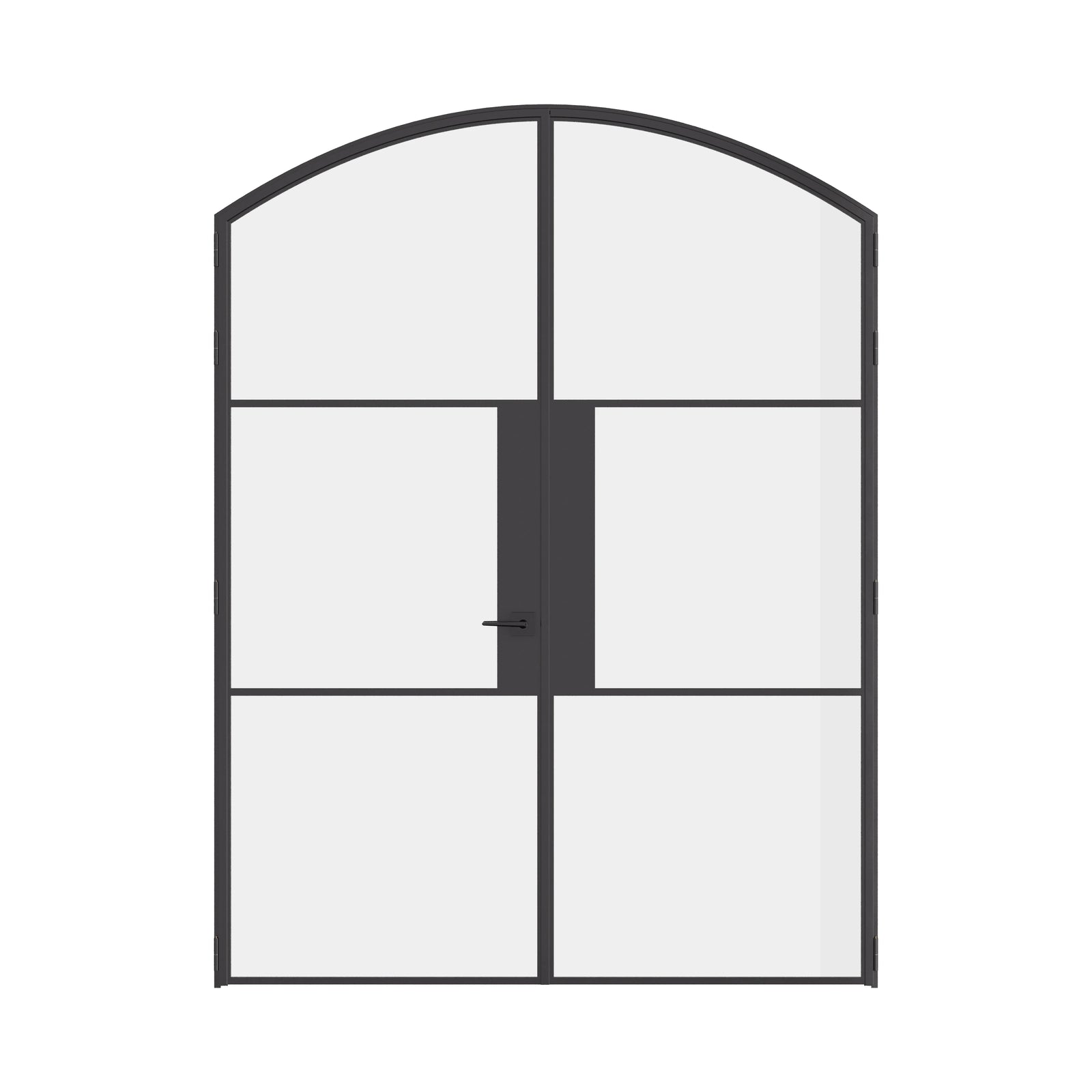 Air 4 double arch interior doors in solid steel with graceful curved design