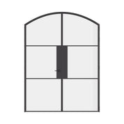 Air 4 double arch interior doors in solid steel with graceful curved design