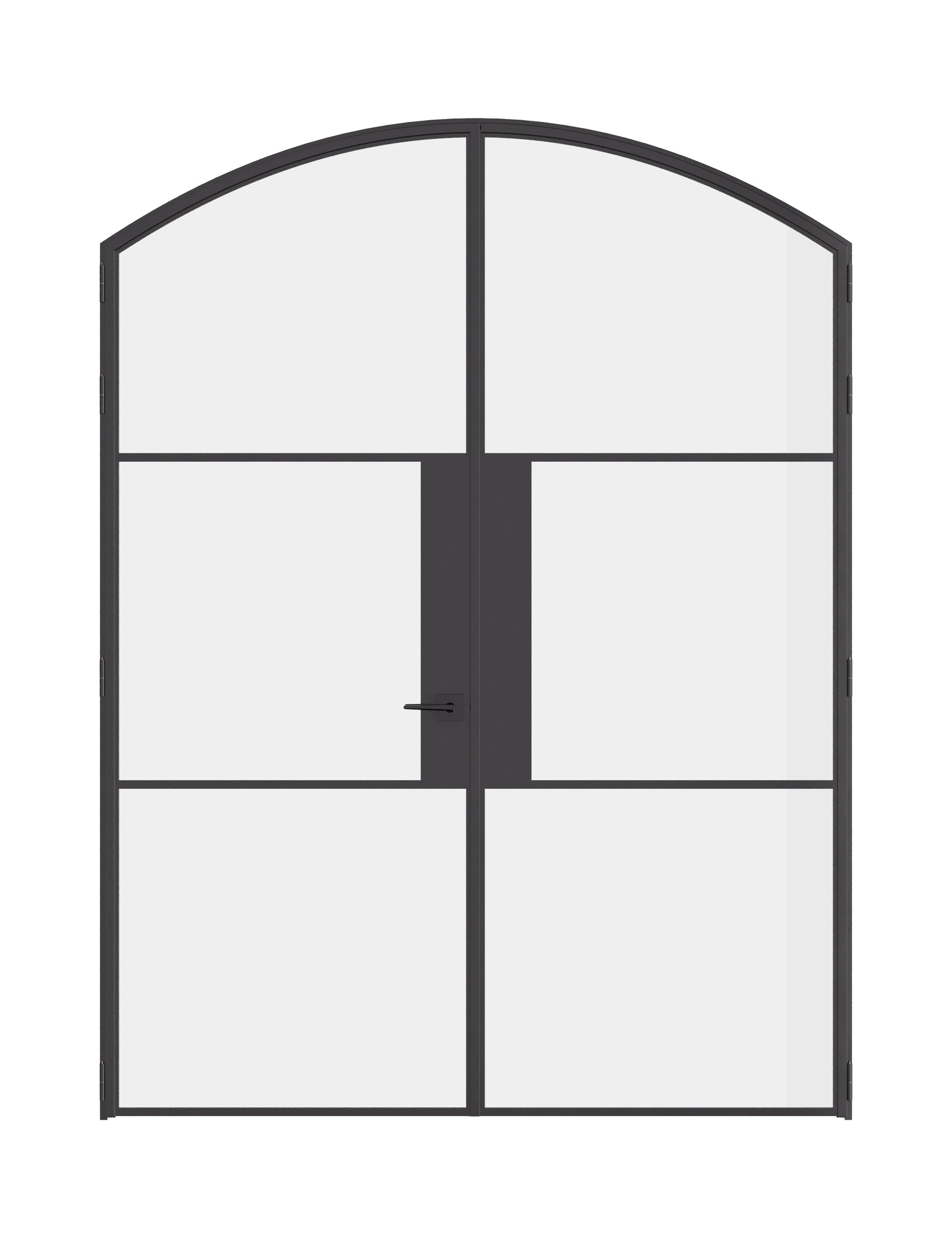 Air 4 double arch interior doors in solid steel with graceful curved design