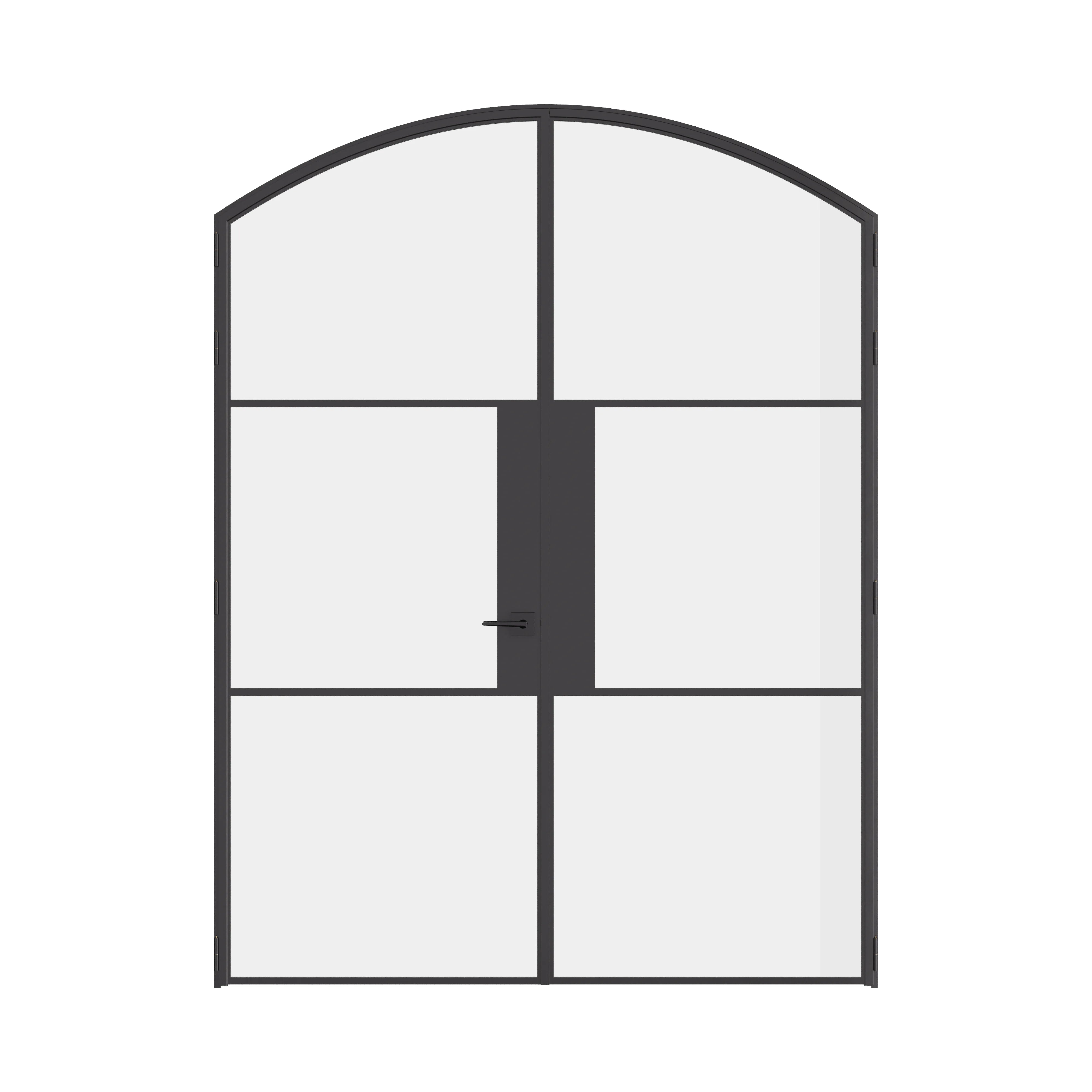 Air 4 double arch interior doors in solid steel with graceful curved design