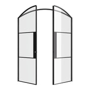 Air 4 symmetrical arch top interior doors in strong OTTOSTUMM steel with minimalist glass layout