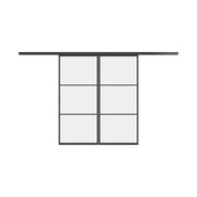 Air 4 double flat top track sliding doors with minimalist styling