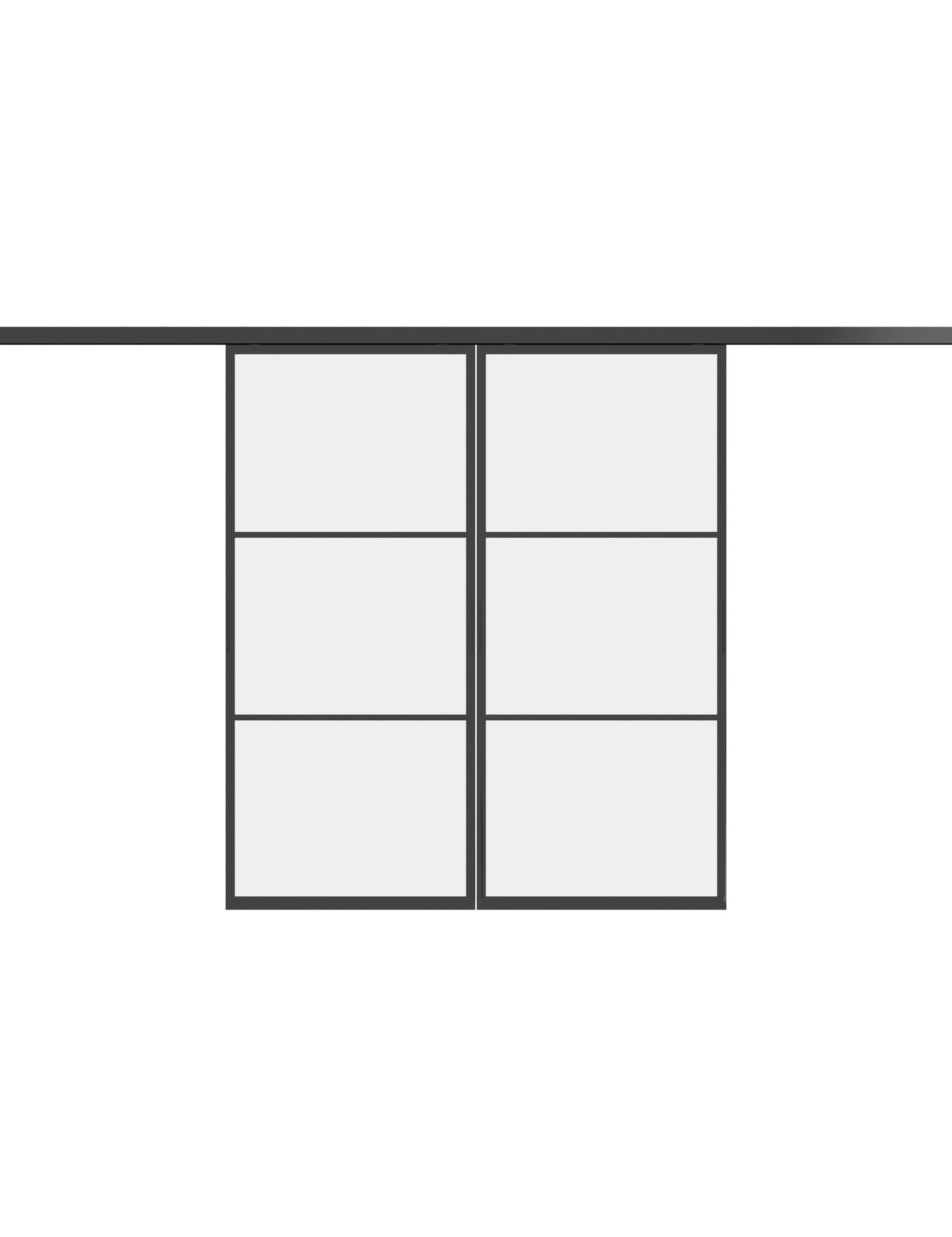 Air 4 double flat top track sliding doors with minimalist styling