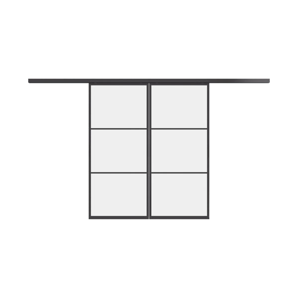Air 4 double flat top track sliding doors with minimalist styling