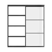 Air 4 single flat pocket slider door with slim frame and clear tempered glass panels