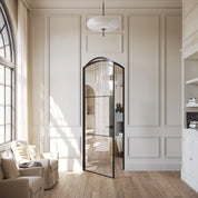 Air 4 arched single interior door in hot-rolled steel with narrow sightlines