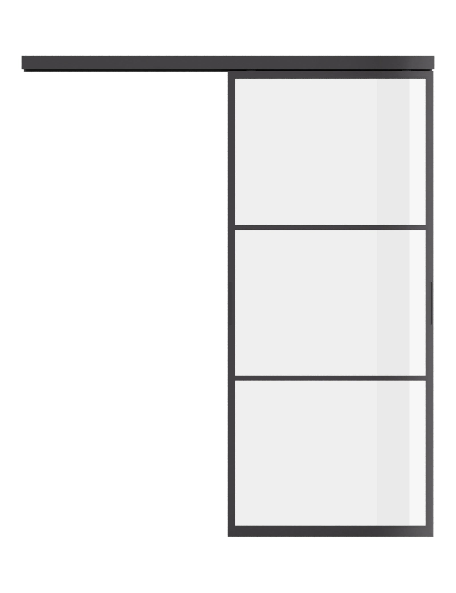 Air 4 single flat top track slider with slim frame and modern glass layout