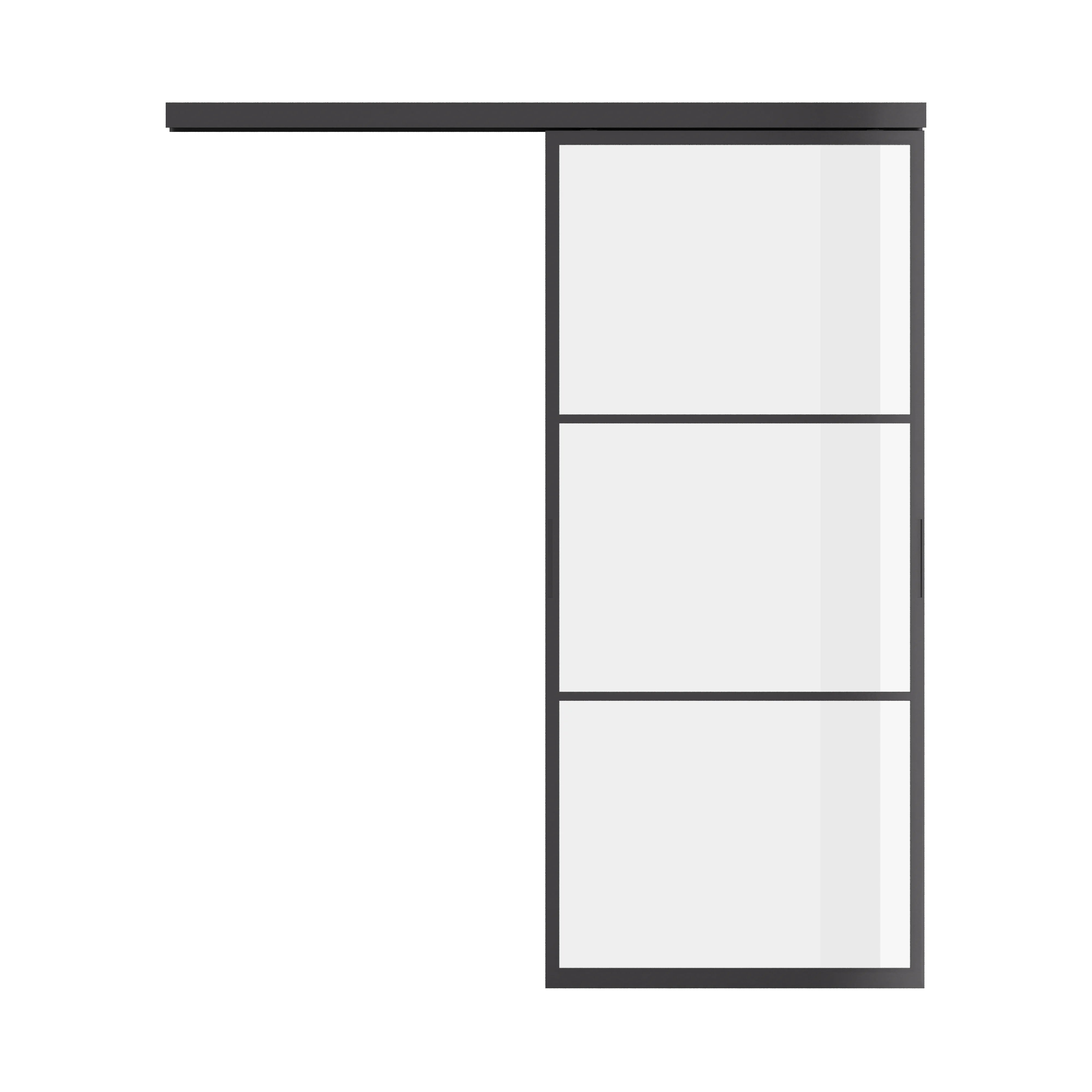 Air 4 single flat top track slider with slim frame and modern glass layout