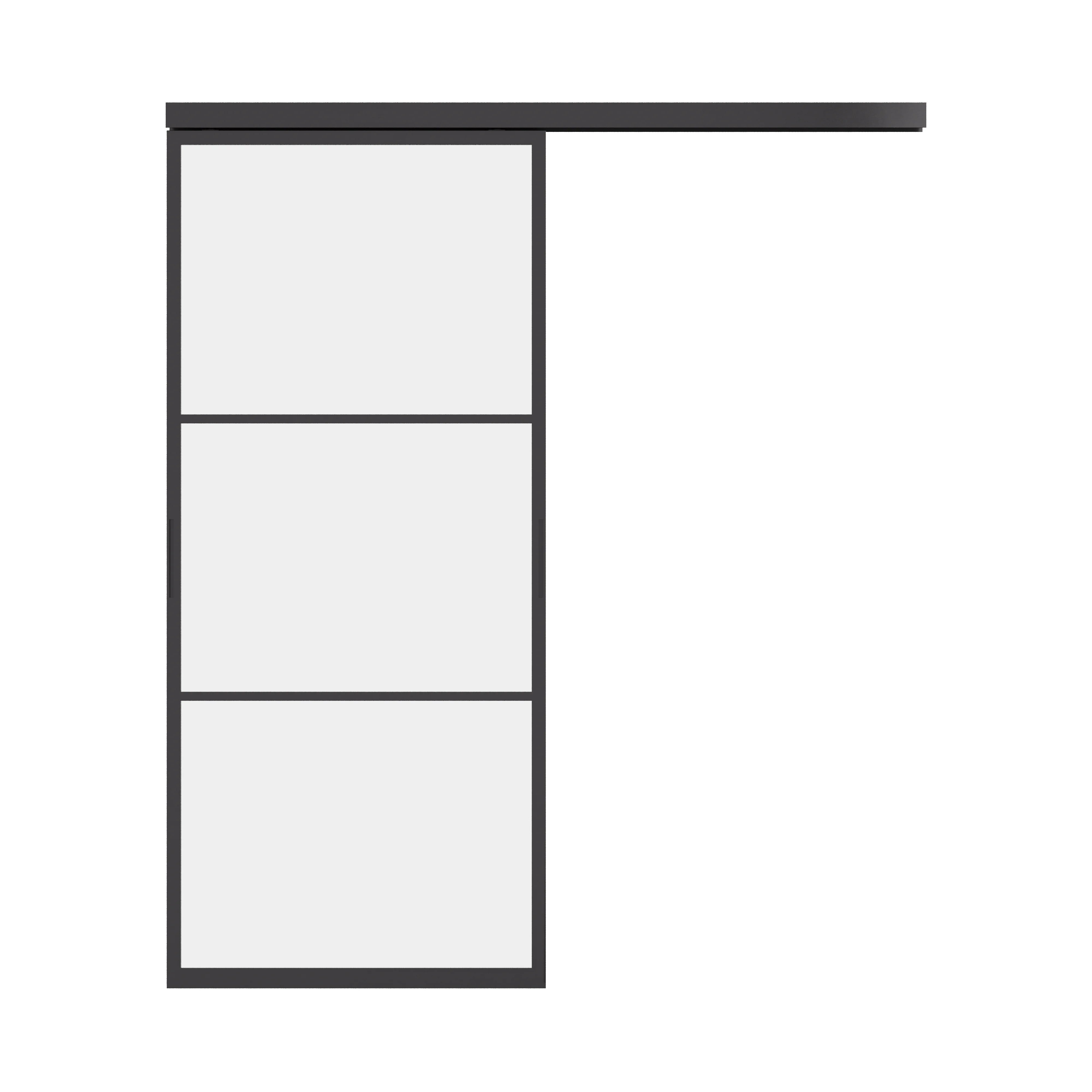 Air 4 interior top track sliding door with clean lines and glass panels