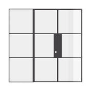 Air 4 flat top double doors with left glass panel and slim frame