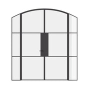 Air 4 double arch doors with sidelights in hot-rolled steel frame