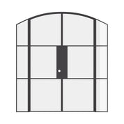 Air 4 arched double door set with side windows and tempered glass
