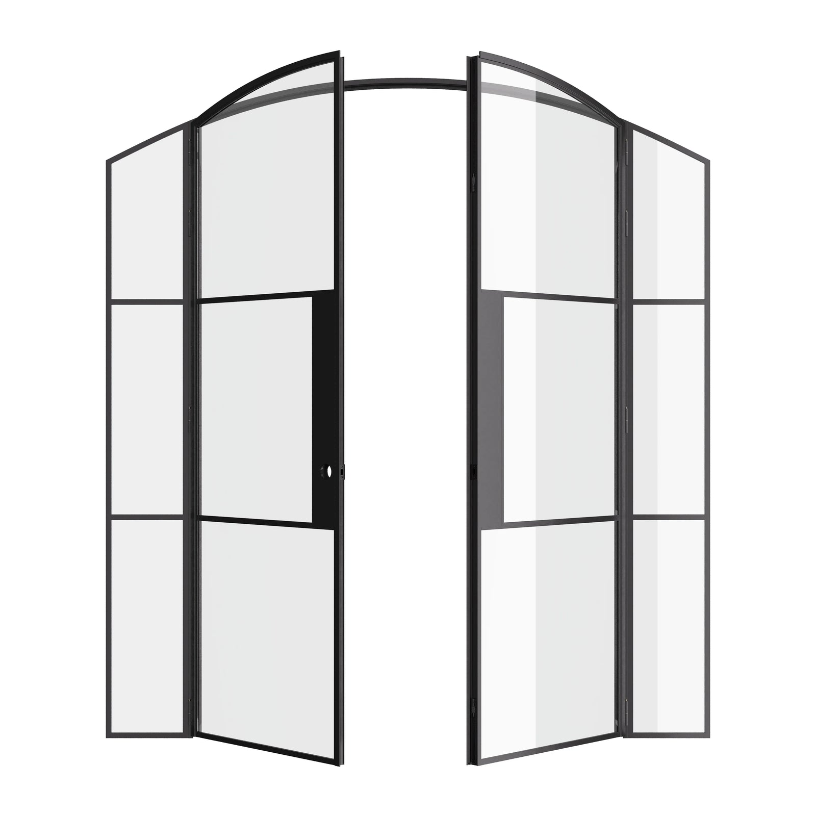 Air 4 double arch doors with sidelights in durable steel construction