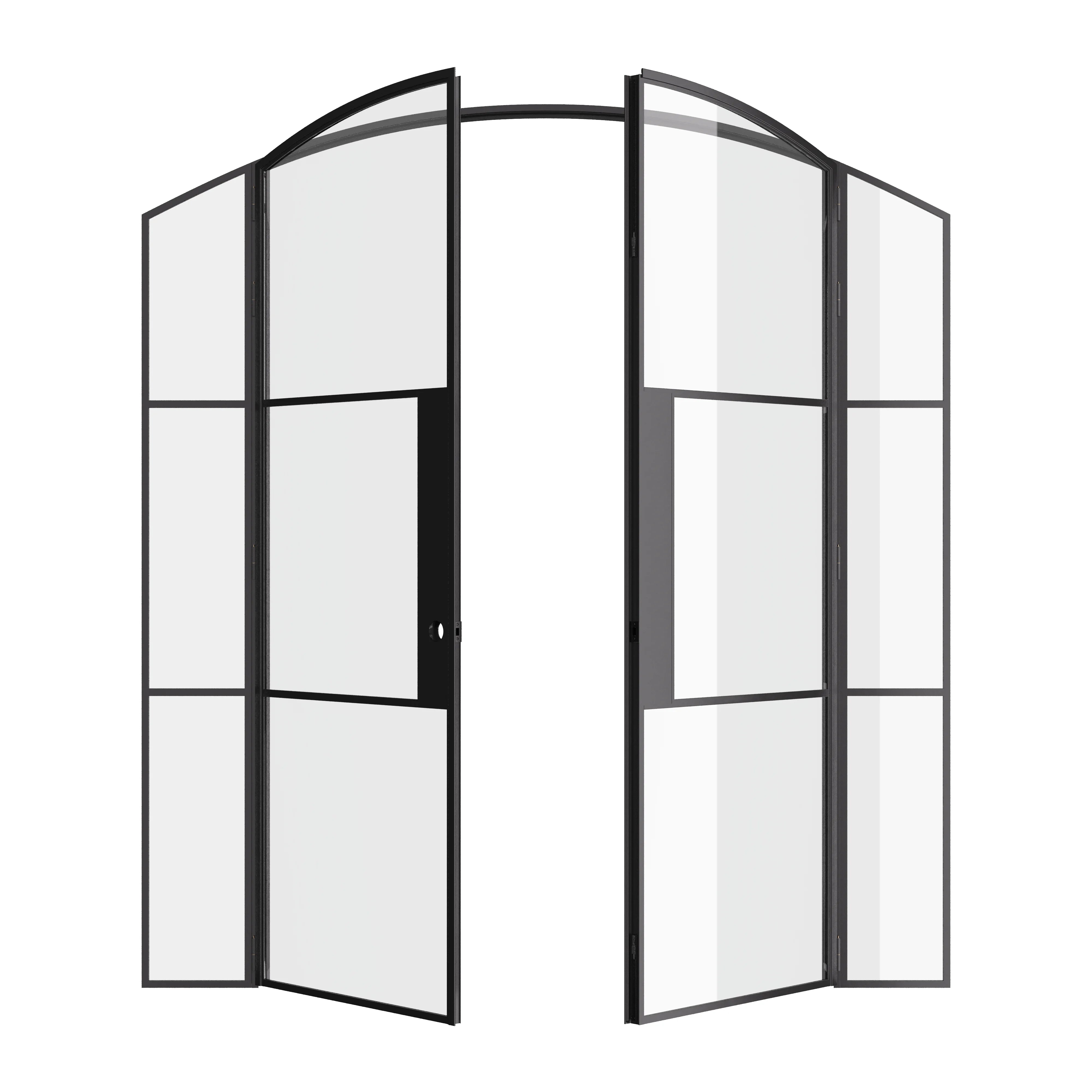 Air 4 double arch doors with sidelights in durable steel construction