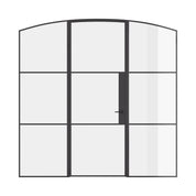 Air 4 single arch door with sidelights in sleek architectural steel frame