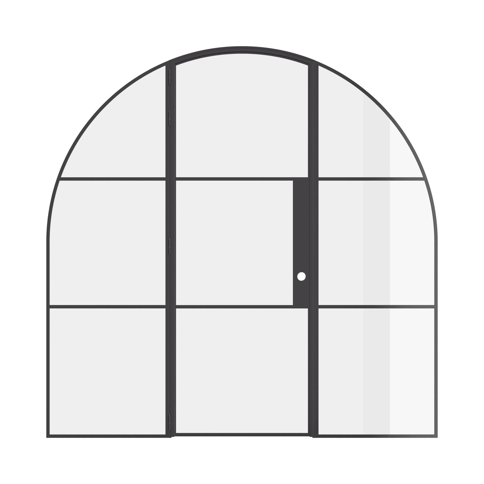 Air 4 elegant full arch door with flanking windows and narrow profile