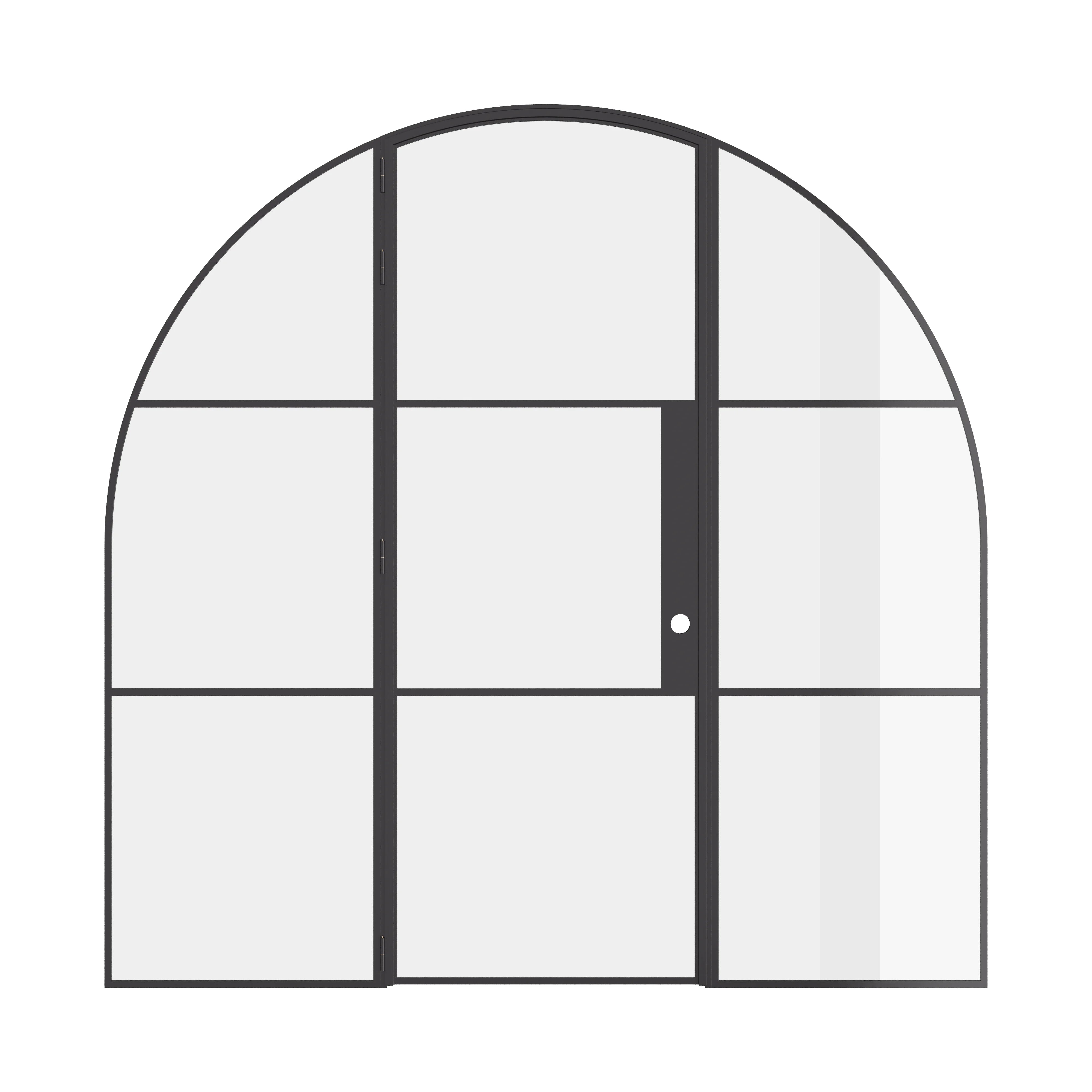 Air 4 elegant full arch door with flanking windows and narrow profile