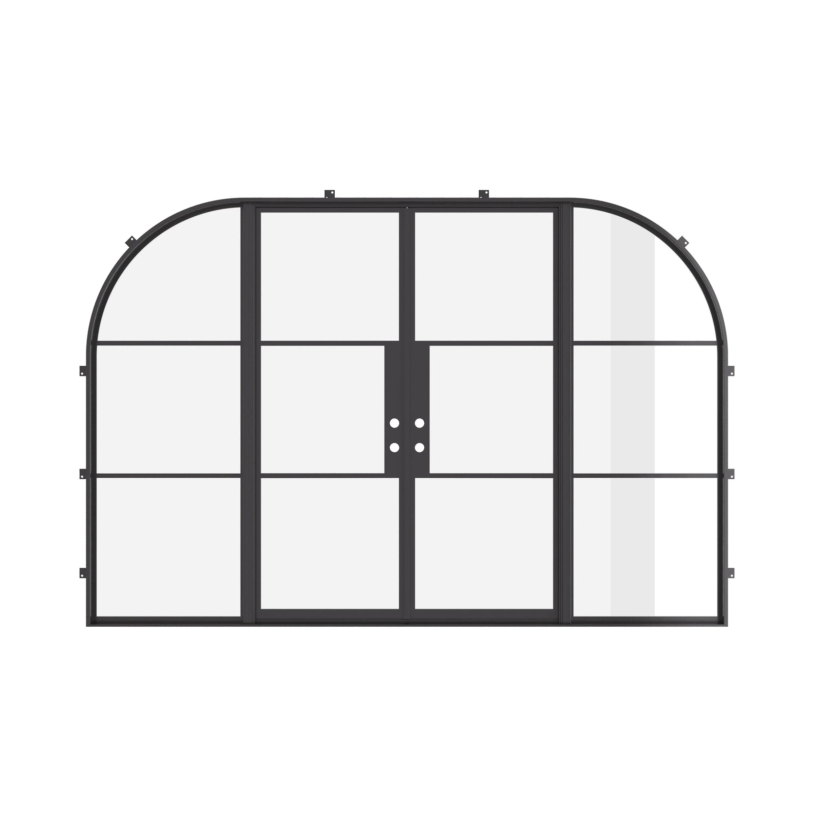 Air 4 Loop pair of flat doors with narrow arch mullions