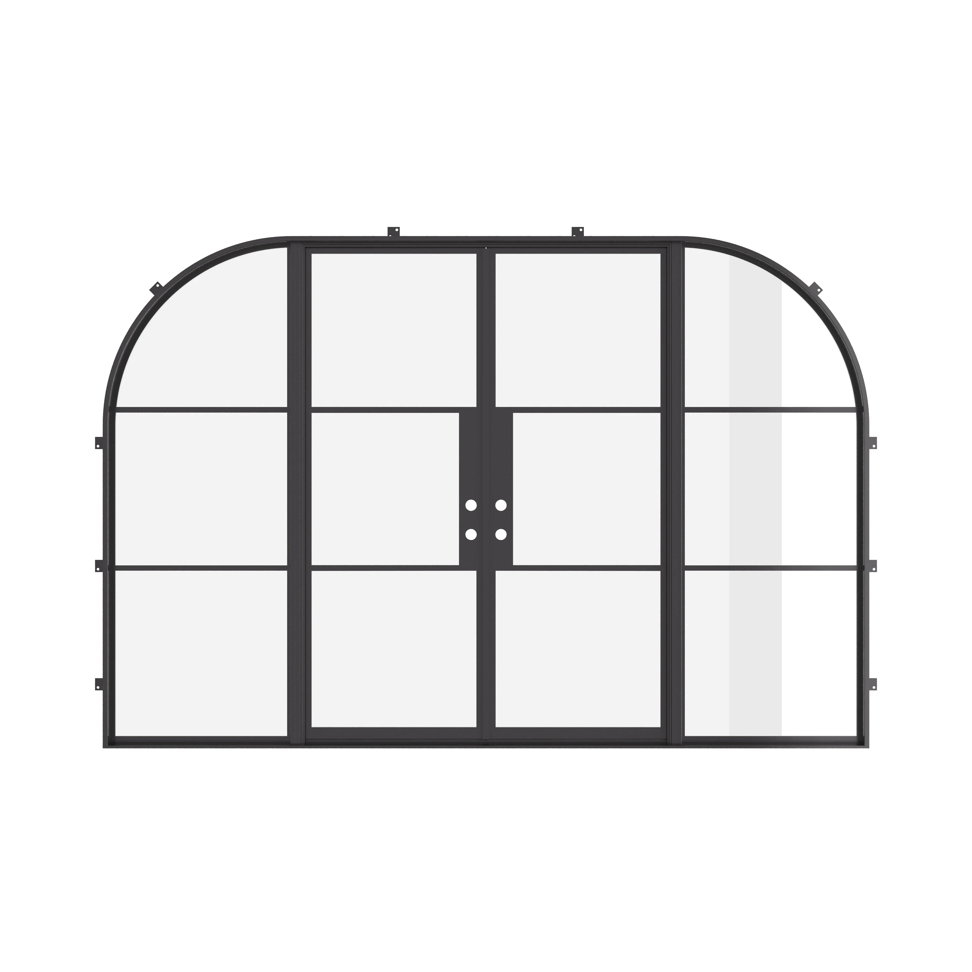 Air 4 Loop pair of flat doors with narrow arch mullions