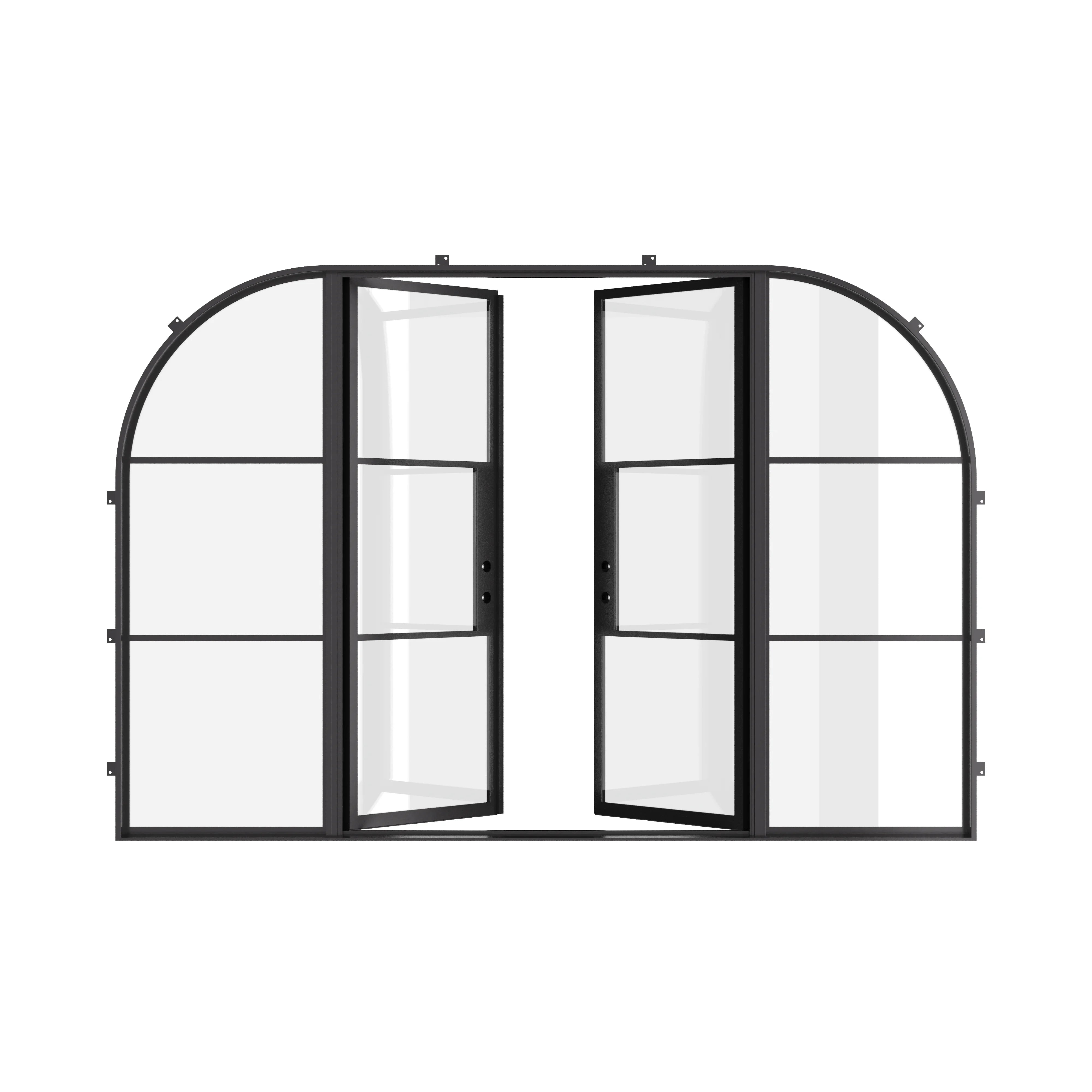 Air 4 Loop double doors with arch side glass panels