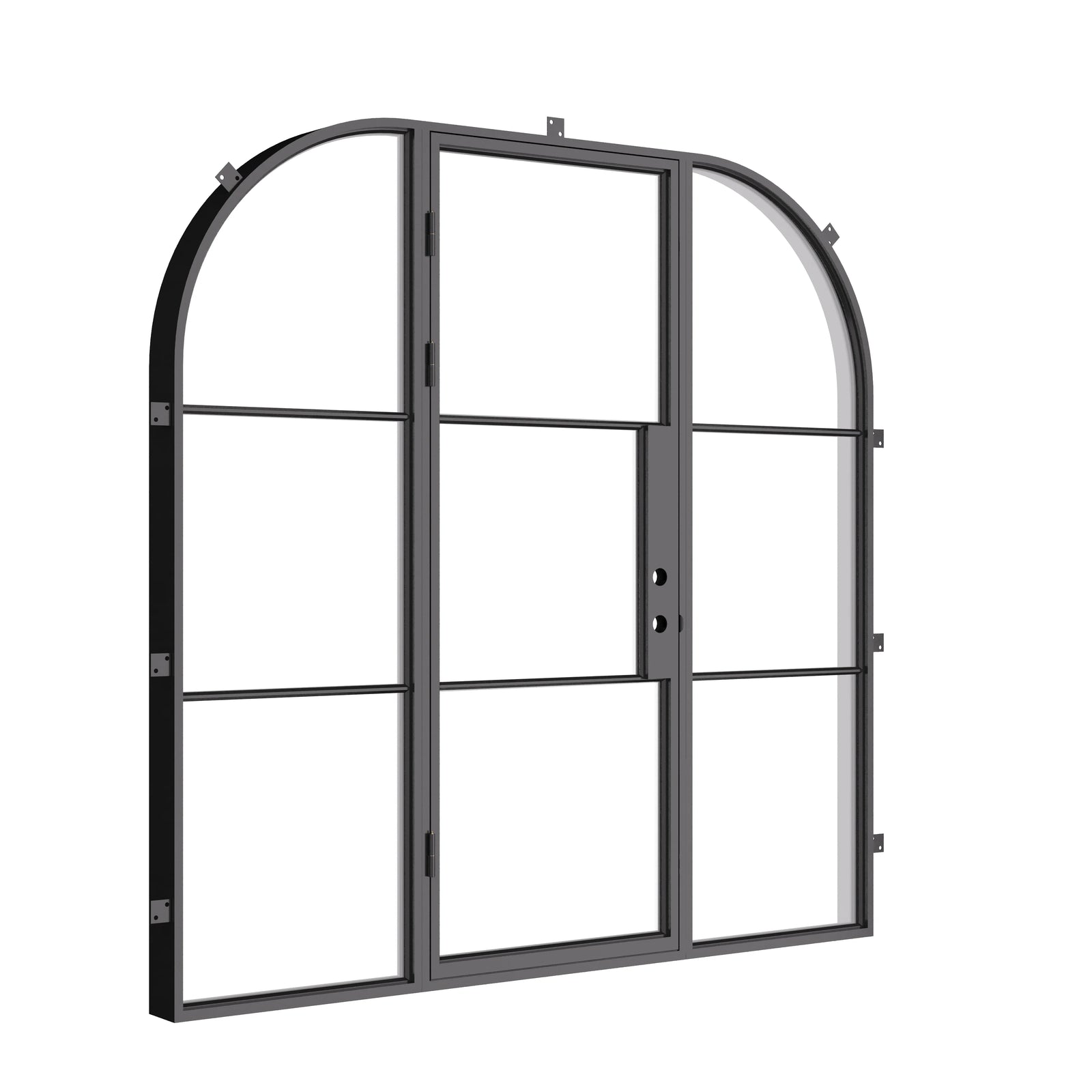 Air 4 Loop flat door with sidelights and clean frame lines