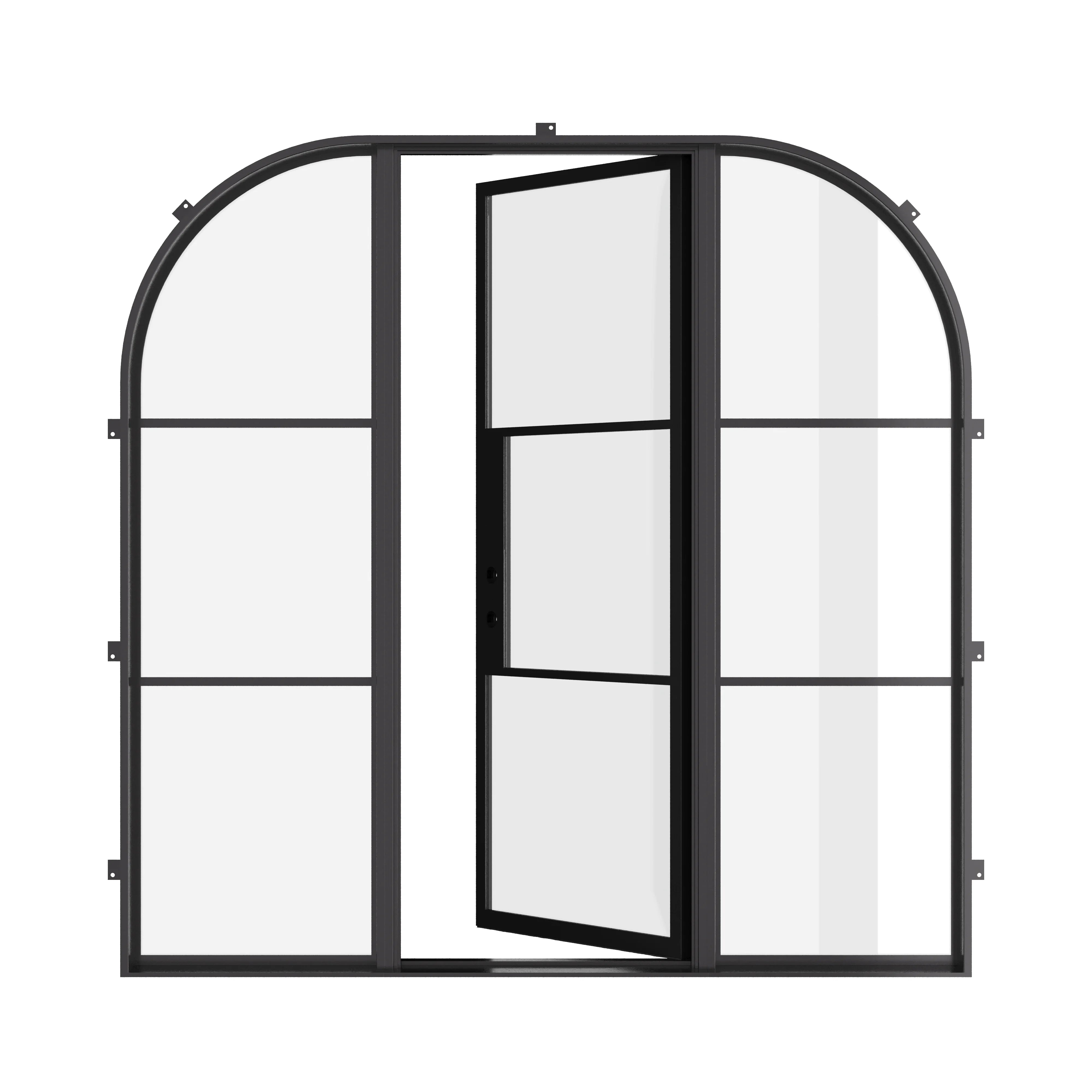 Single Air 4 Loop exterior door with geometric glass pattern