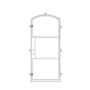 Single Arch Steel Entry Door CAD