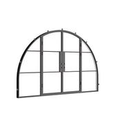 Air 4 wide double full arch exterior door set with sidelights and curved tops