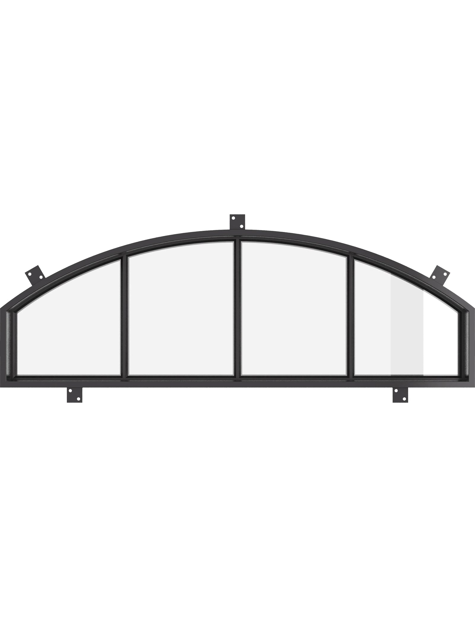 Steel arch top window, NFRC-rated architectural cold-rolled frame with tempered glass